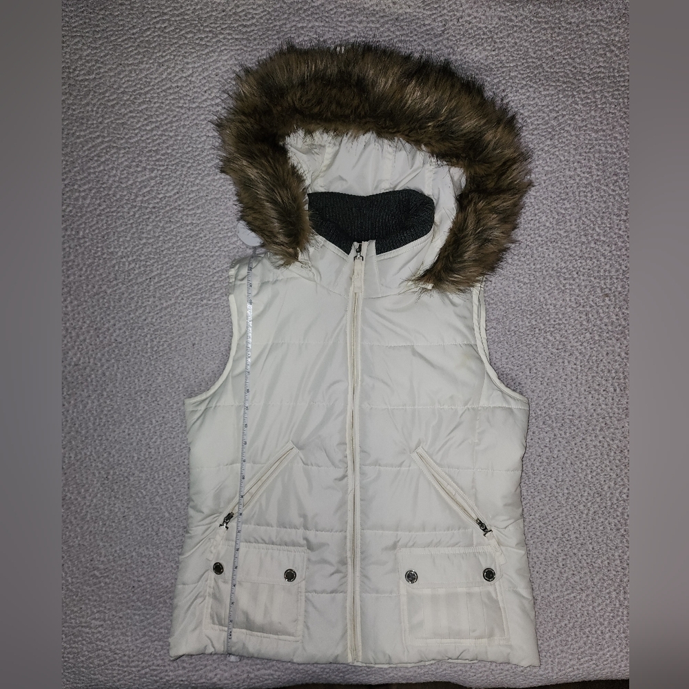 Cold Water Creek , White , Faux Fur , Vest Jacket - Picture 14 of 16